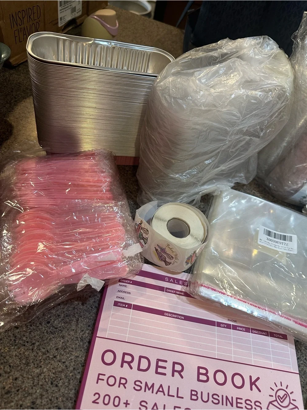 Order Book & Packaging Supplies Bundle - Pink
